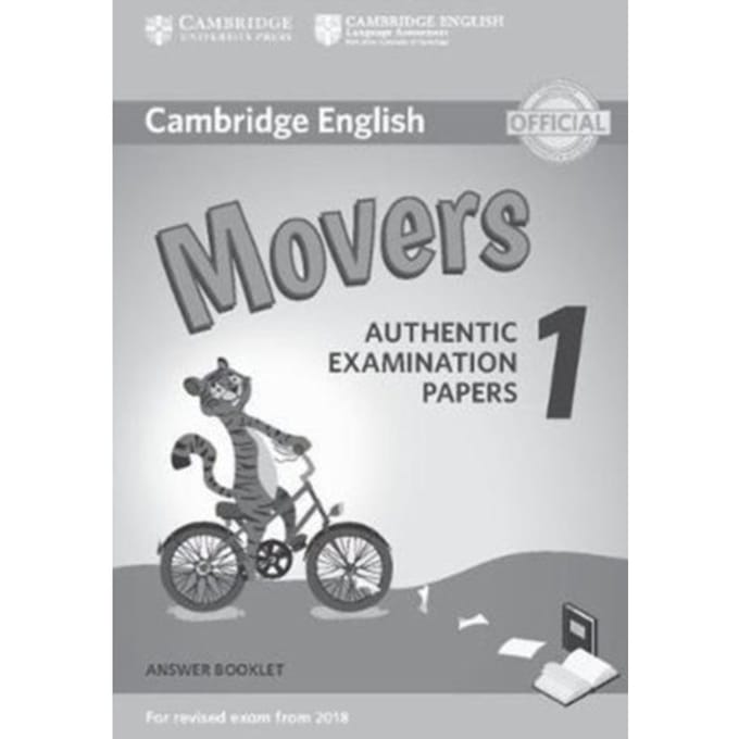 Cambridge English Movers 1 For Revised Exam From 2018 Answer Booklet - Cambridge Young Learners