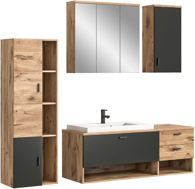 xonox.home Badkamermeubel Grado Nox Oak imitatie 203x192x48 cm