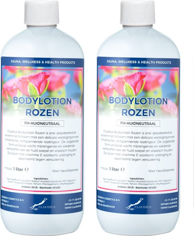 Bodylotion Rozen 1 Liter - set van 2 stuks