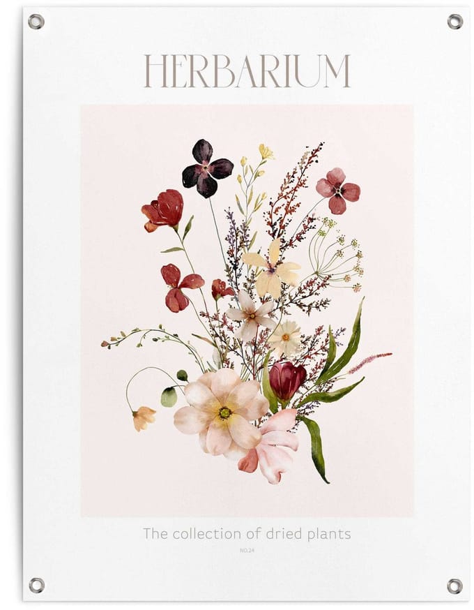 Tuinposter Herbarium - 80 x 60 - Canvas - REINDERS