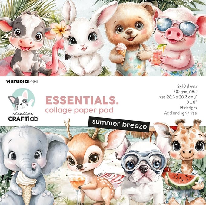 Collage paperpad Summer breeze - Essentials nr. 360