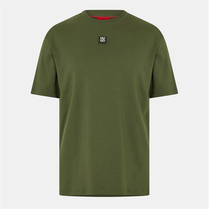 Hugo Heren Dalile Stacked T-shirt (Donkergroen)