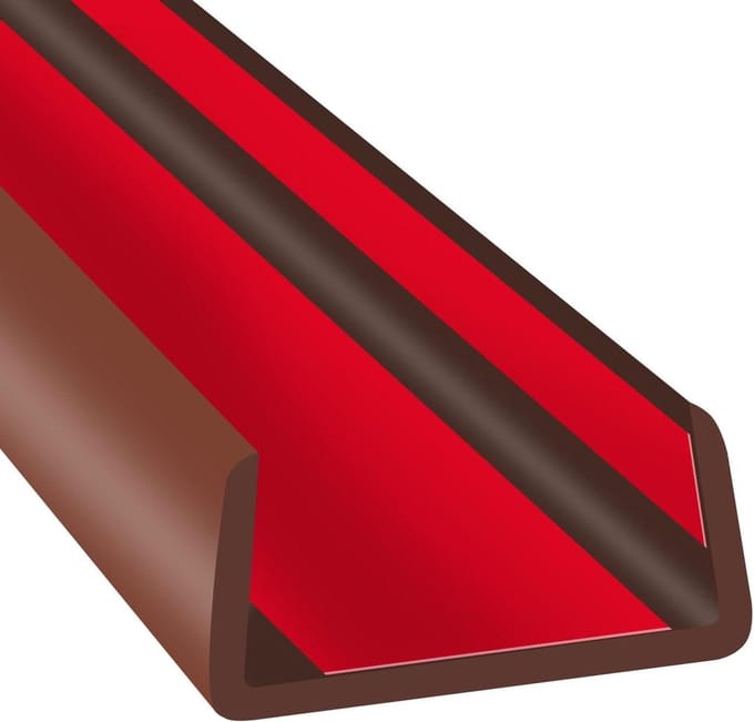 Rubberen randafwerking - U-profiel strip - Rand beschermen - Zelfklevend EPDM - 6 meter - Wit
