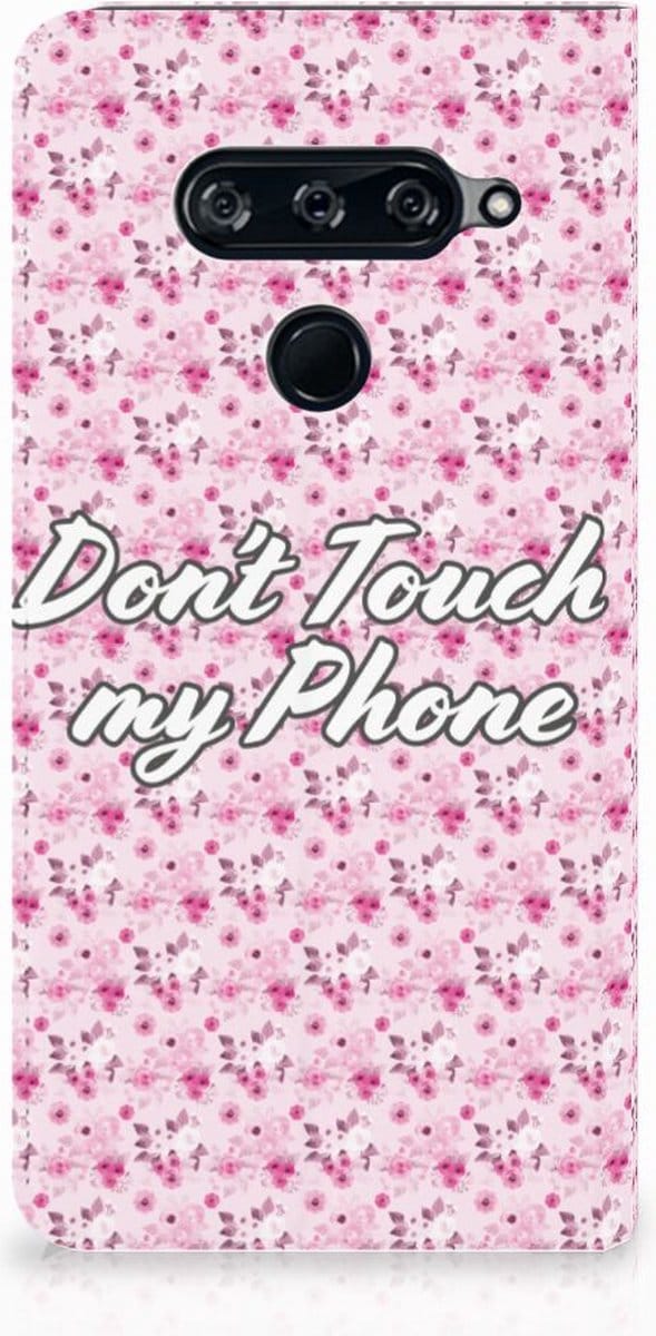 LG V40 Thinq Design Case Flowers Pink DTMP