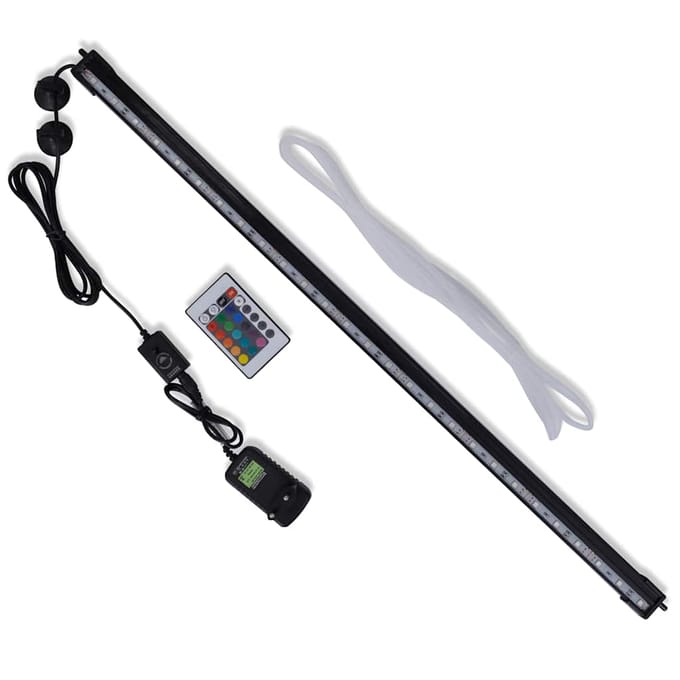 vidaXL - LED-aquariumlamp - met - bubbels - RGB - 71 - cm