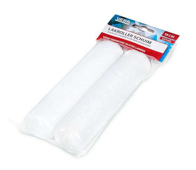 Lakrollers schuim 15 cm 2stuks recht (extra lang)