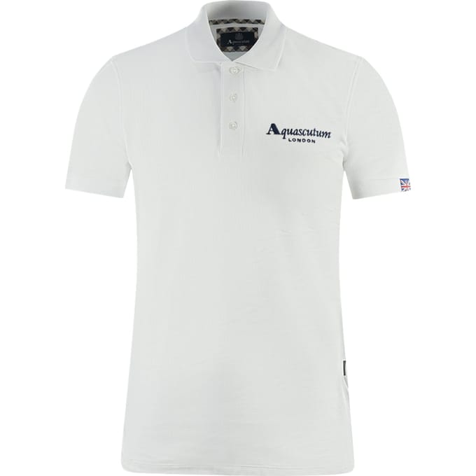 Aquascutum London Classic White Polo Shirt