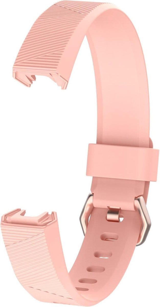 KELERINO. Siliconen bandje geschikt voor Fitbit Alta (HR) - Gespsluiting - Kaki - Small