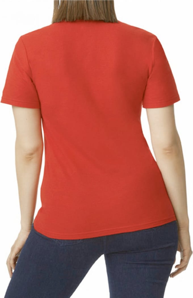 Gildan Damespolo Softstyle Dubbele piqué GI64800L - Red - M
