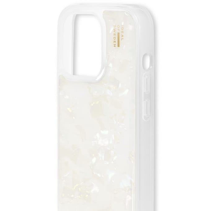 iDeal of Sweden Pearlized Case geschikt voor Apple iPhone 15 Pro - Wit