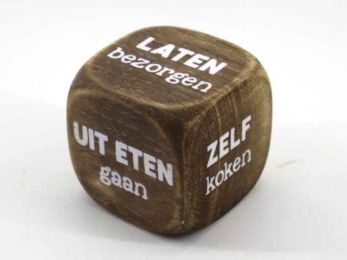 Dobbelsteen zelf koken? 8x8cm naturel