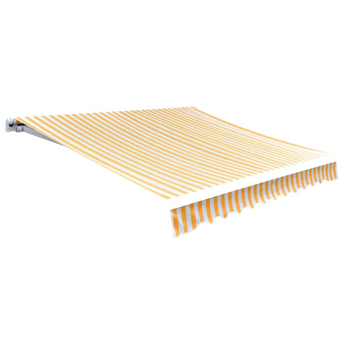 vidaXL - Vervangingsdoek - voor - luifel - 450x300 - cm - polyester - oranje - en - wit