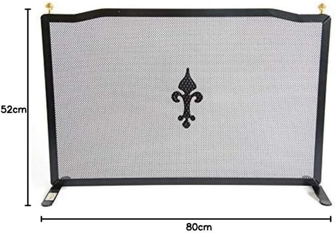 IJzeren Vonkscherm met Voeten voor Open Haard - 80x50 cm