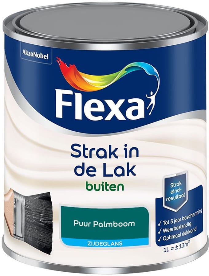 Flexa - Strak In De Lak Buitenlak Zijdeglans - Puur Palmboom - Mengverf - 1 L