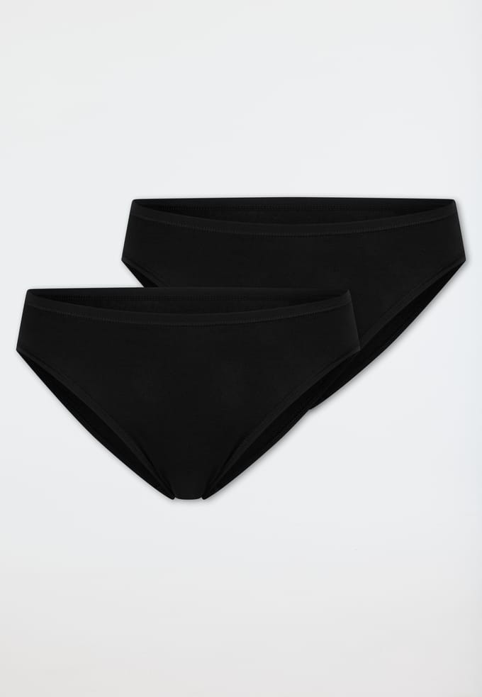Schiesser 2 PACK Mini Slip 95/5 - Dames Onderbroek - zwart