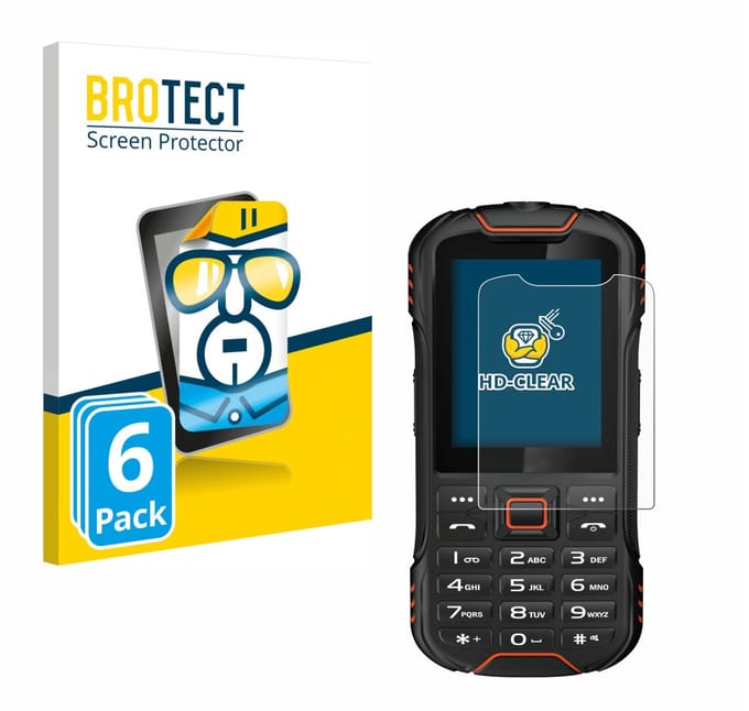 BROTECT - Screenprotector voor Gigaset GLX8 - Folie Beschermfolie transparant 6 Stuks