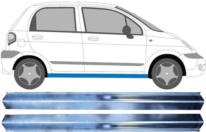 Reparatie dorpel voor Chevrolet Matiz 2001-2005 / Links = Rechts / Set