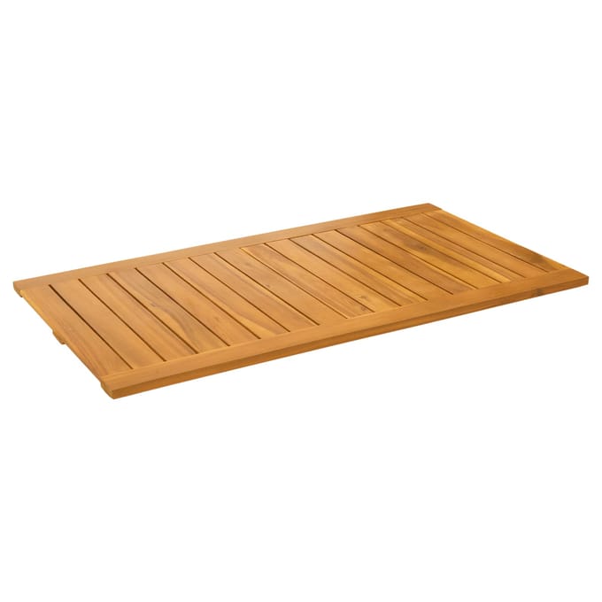 vidaXL - Badmat - Naturel - 100 - x - 55 - cm - Massief - Acacia - Hout
