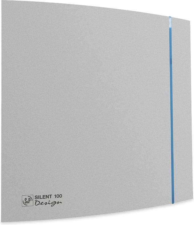 S&P Silent Design 100CRZ  - badkamerventilator - zilver -  Ø 100mm - met timer