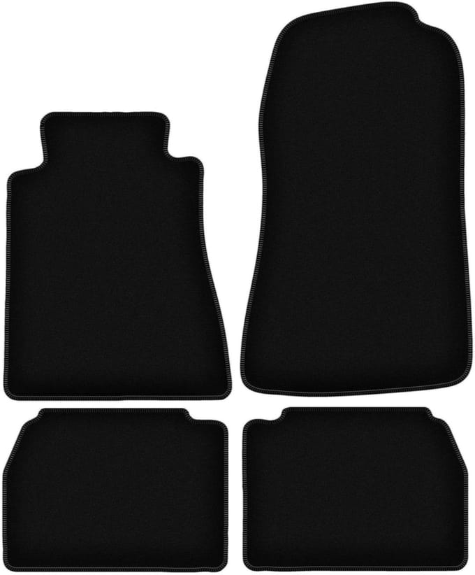 BASIC zwarte veloursmatten voor: Mercedes C 190 W201 sedan (1982-1993)