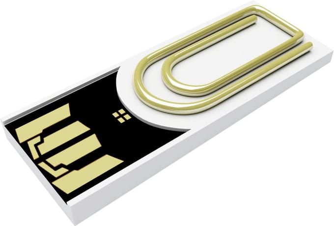 Xlyne clip/me USB-stick Bulk 8 GB Wit CM08IW002 USB-A 2.0