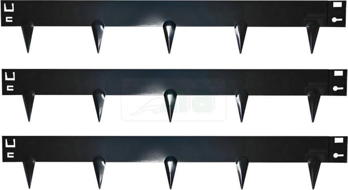 Zwart gepoedercoat borderrand - 16 x 106 cm