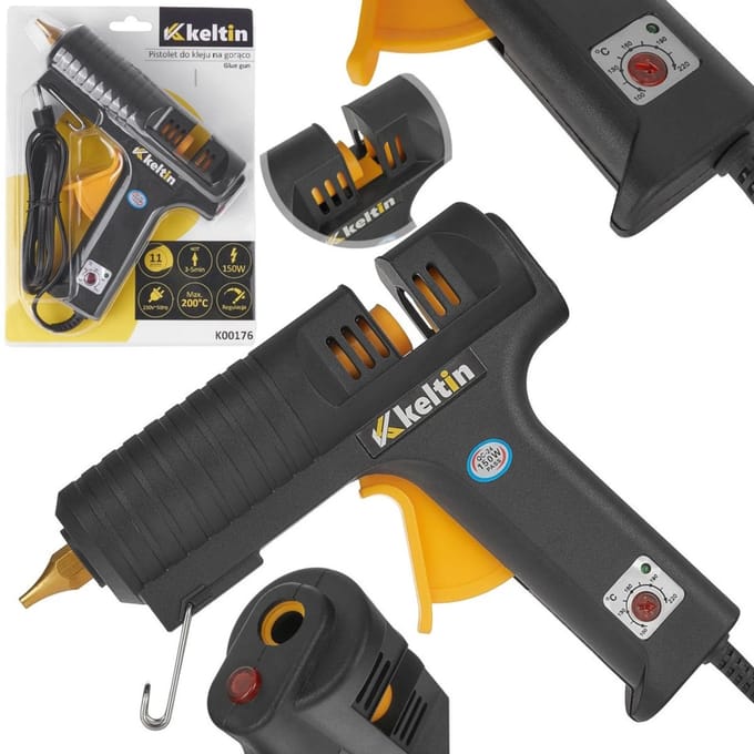Keltin Lijmpistool - 150W - Temperatuurregeling - Ergonomisch - 11 mm sticks