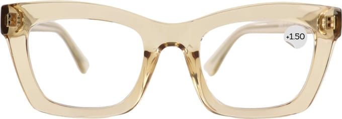 Montour Leesbril - FIENE - plus 1.50 - Vierkant Model - Beige - Dames - Heren - Unisex