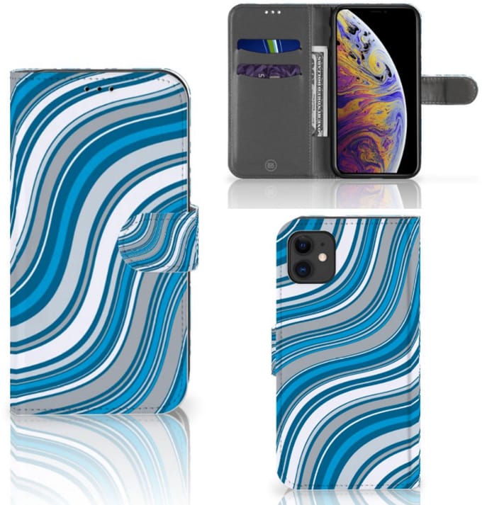 Apple iPhone 11 Telefoon Hoesje Waves Blue