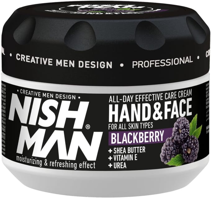 Nishman Hand & Face Cream Blackberry Extract voor Heren 300ml Dagelijk