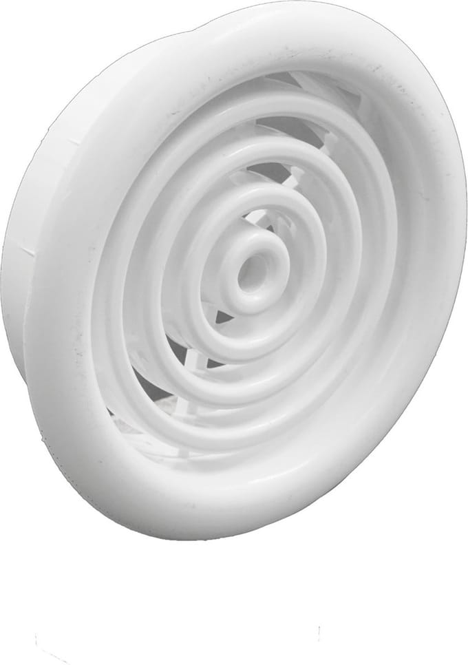 Weha Ventilatierooster Ø47mm, kunststof wit (2 stuks)