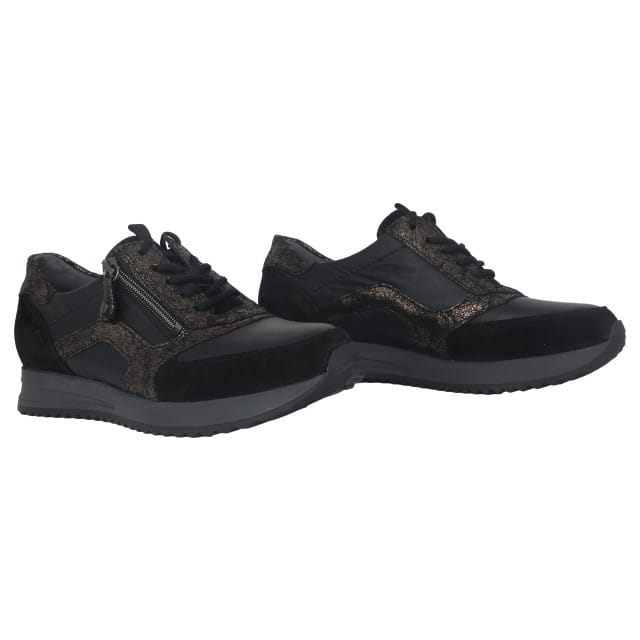 Waldläufer H-Vicky - dames sneaker - Zwart - maat 38 (EU) 5 (UK)