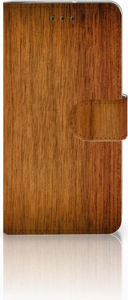 Motorola Moto G7 Play Book Style Case Donker Hout