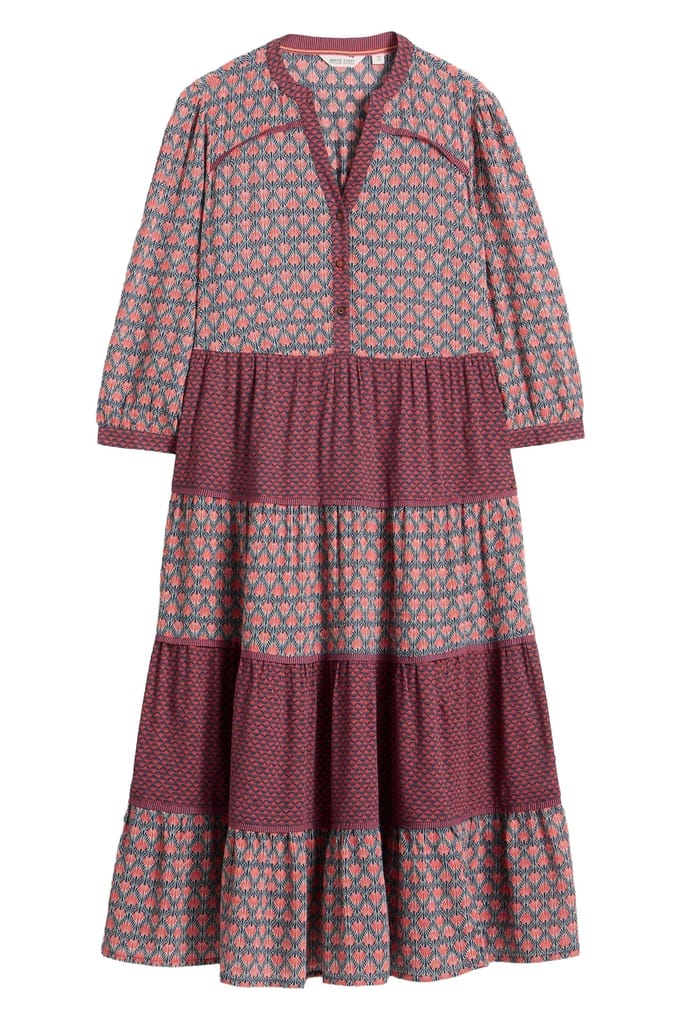 White Stuff Mabel Mixed Print Dress Navy Multi Taglia: 18 REGULAR | Abiti Midi Outlet | Donna | Blu