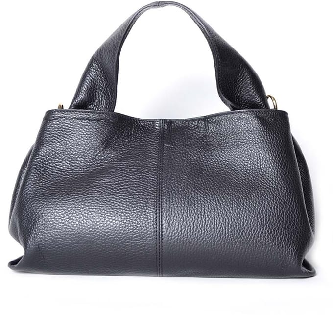Giuliano lederen handtas Lyra - Dames - Made in Italy - Zwart