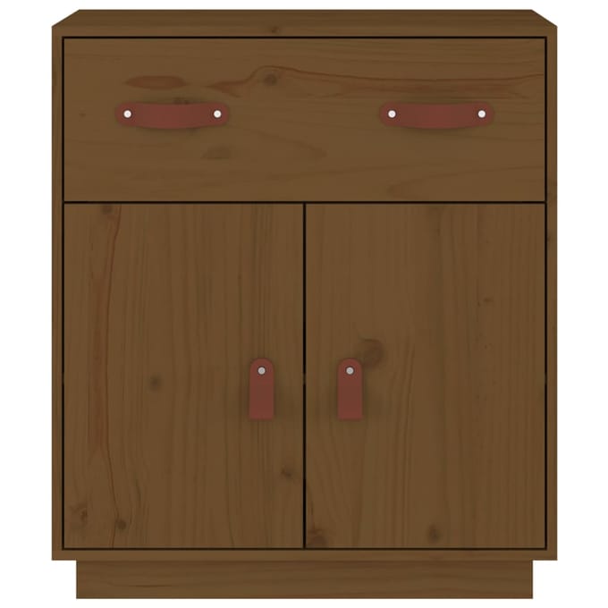 vidaXL - Dressoir - 65,5x40x75 - cm - massief - grenenhout - honingbruin