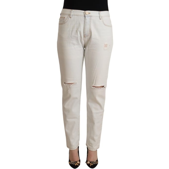 Boyfriend Jeans Gehaakt Lichtblauw