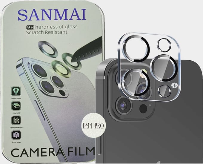 Sanmai Camera lens voor iPhone 14 Pro Lens Screen protector - 9H Tempered Glass camera screenprotector beschermglas 2Stuks