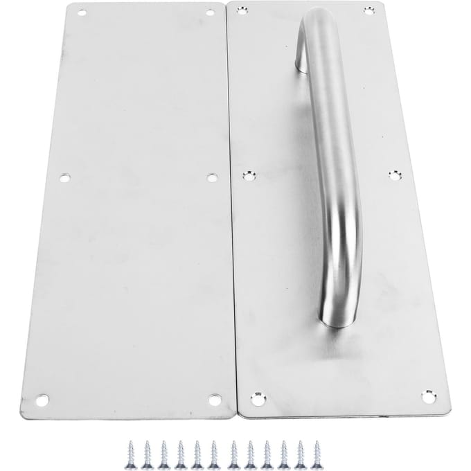Poignée de porte en acier inoxydable, tirette, plaque de poussée, poignée de porte commerciale avec vis pour maison, bureau