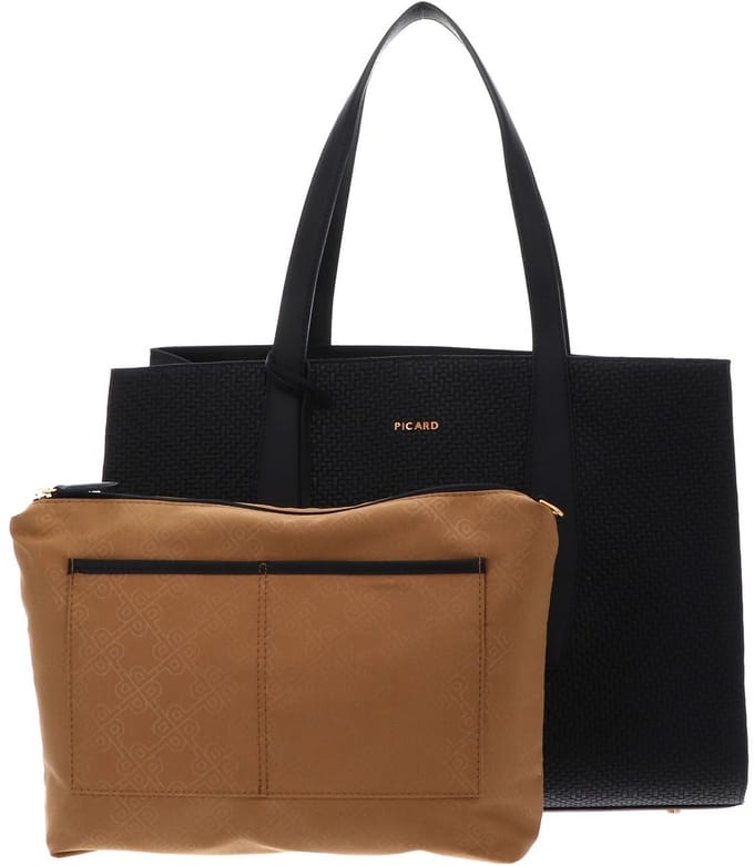 PICARD Leren schoudertas shopper Day Trip Shopper Black zwart