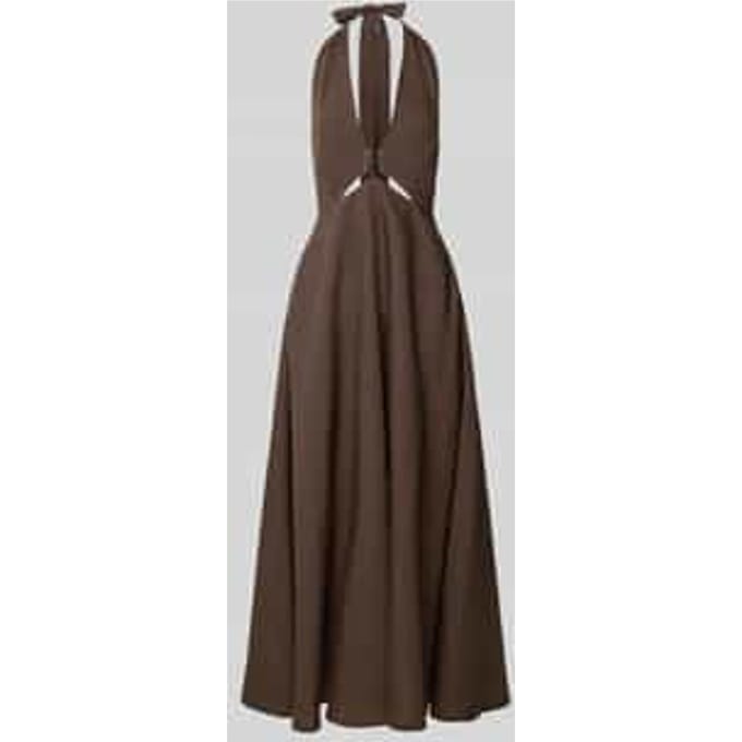 midi-jurk van lyocellmix met cut-out model 'Natu'