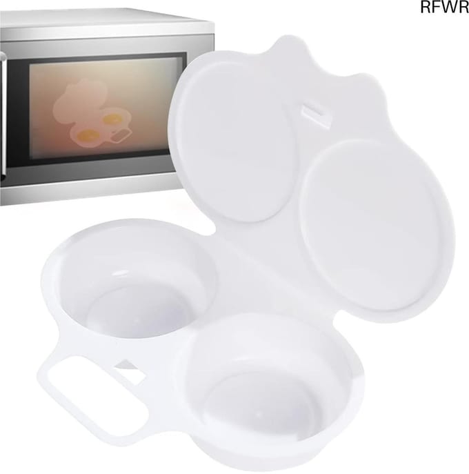 RFWR® Magnetron Eierkoker voor 2 Eieren - Ideale Keuken Gadget voor Gepocheerde Eieren