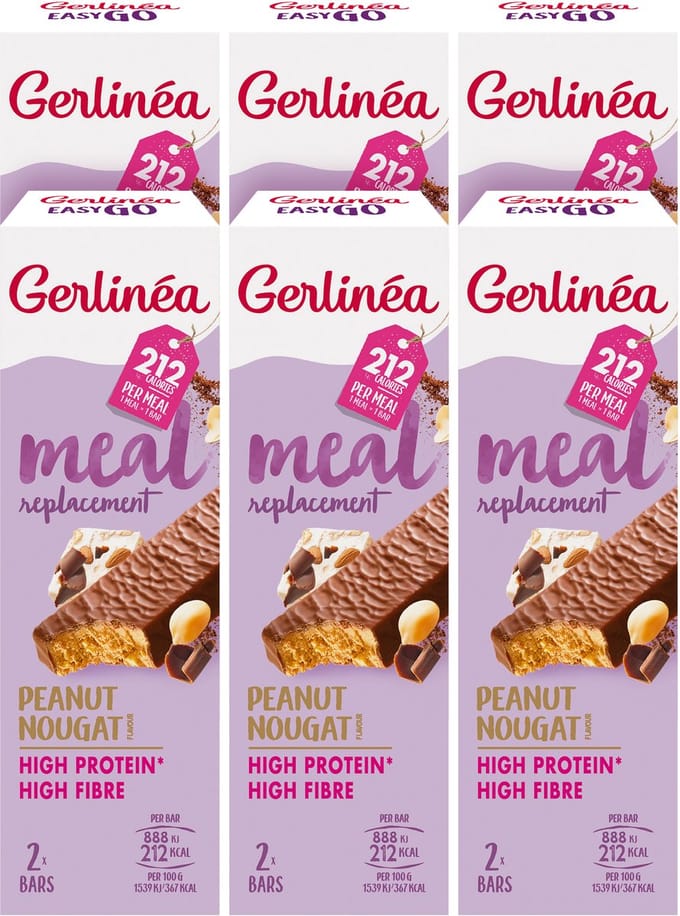 Gerlinéa - Maaltijdvervanger - Pinda Nougat - 6 x 116 gr