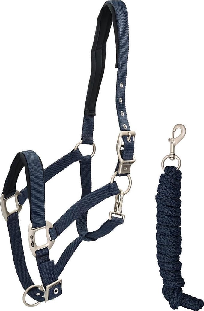 Kingsland Halsterset  Fleece - Dark Blue - cob