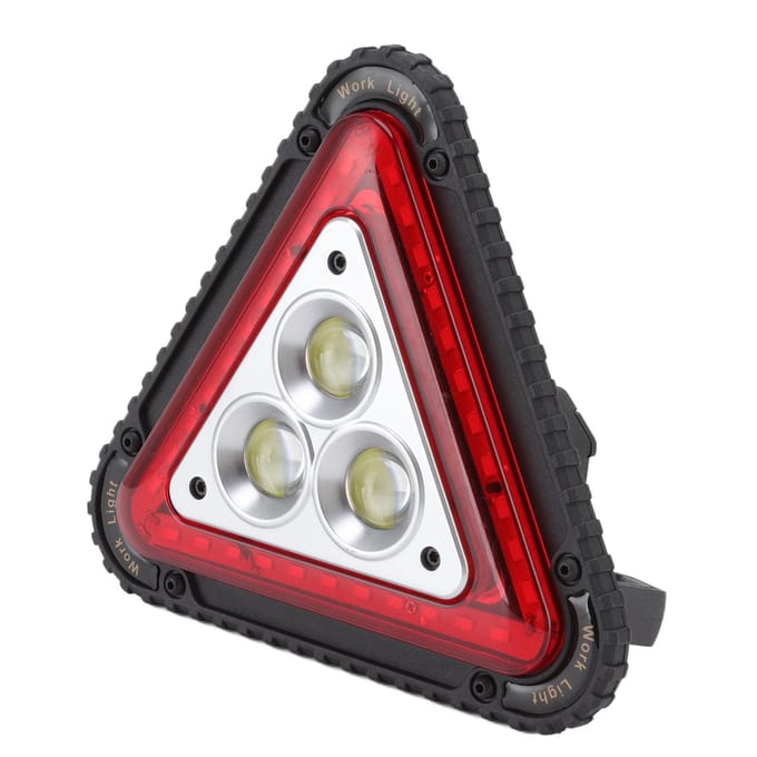 COB Werklamp Driehoek Multifunctioneel Waarschuwing Rood Schijnwerper USB Opladen Autoreparatie gray