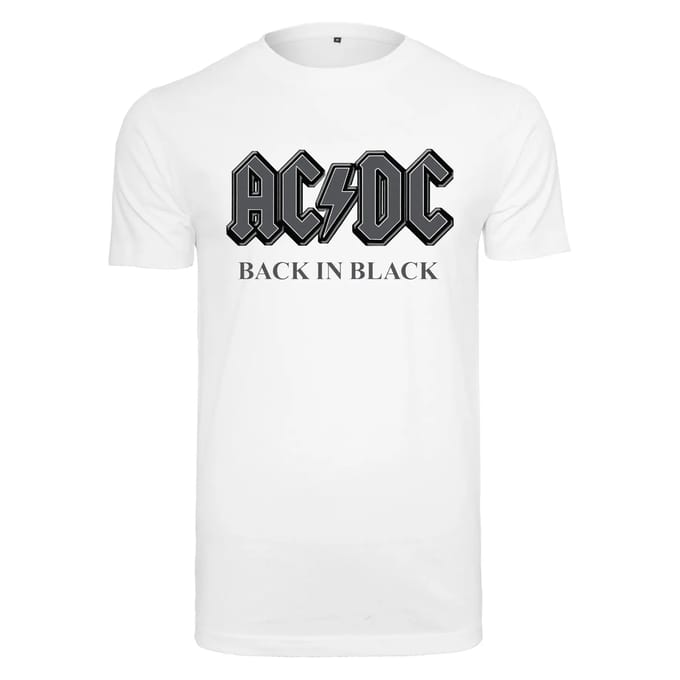 Merchcode AC/DC - Back In Black Heren Tshirt - XS - Wit