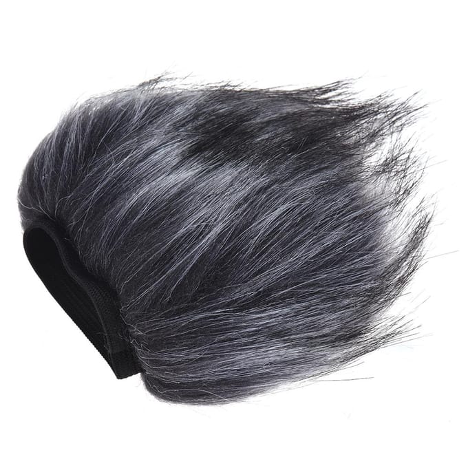 EY-M23 Furry Outdoor Microfoon Windscherm Kunstmatige Bont Muff Wind gray