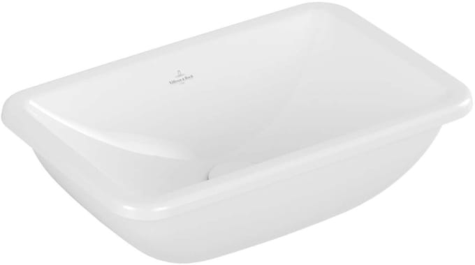 Villeroy & Boch Loop&Friends - Inbouw wastafel, 54x34 cm, met overloop, CeramicPlus, alpine wit 4A5700R1