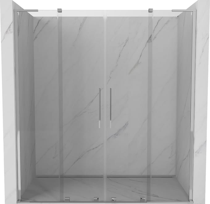 Mexen Velar L Duo schuifdouchedeur 200 , transparant, chroom - 871-200-003-02-01