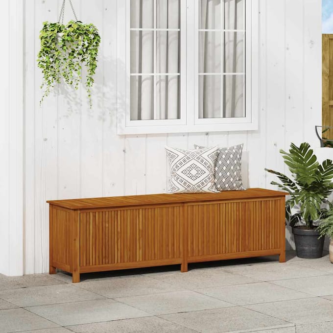 vidaXL - Tuinbox - 200x50x58 - cm - massief - acaciahout
